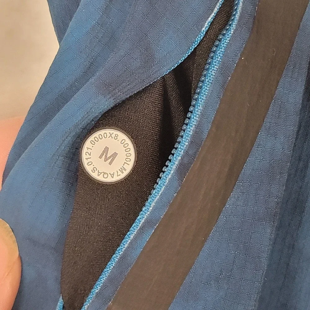 Lululemon Men's Surge Lined Shorts M blue tie-dye‎ reflective details